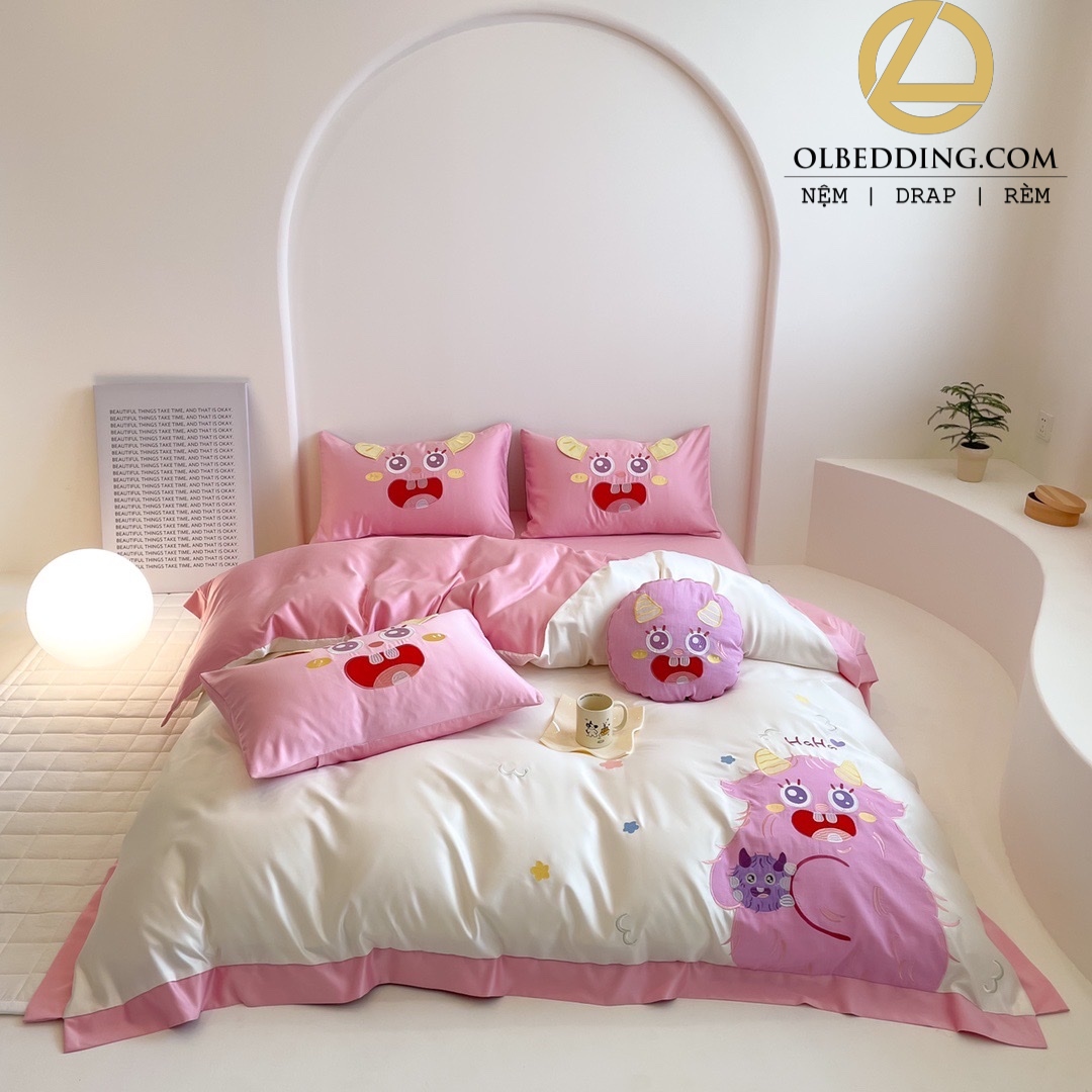 BỘ GA SILK LỤA MẪU HOẠT HÌNH CỰC DỄ THƯƠNG CHO BÉ YÊU (MẪU 31)